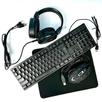 Игровой комплект I98i K59 4-в-1 (клавиатура, мышь, наушники, коврик)