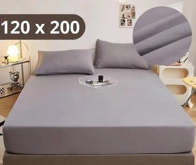 Простыня на резинке Softable Fabric 120×200 + 2 наволочки , серый— мягкая, плотная, комфортная (KT7006001)