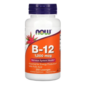 Витамин B-12 цианокобаламин Now Foods 1000 мкг, 250 пастилок