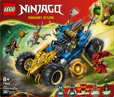 Zestaw klocków LEGO Ninjago Wielofunkcyjny samochód Jaya 387 elementów (71856)
