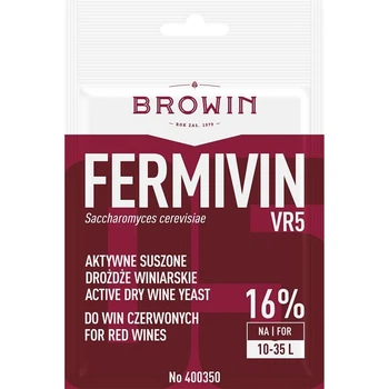 Сухие винные дрожжи Fermivin VR5 для красных вин, 7 г на 10–35 л вина