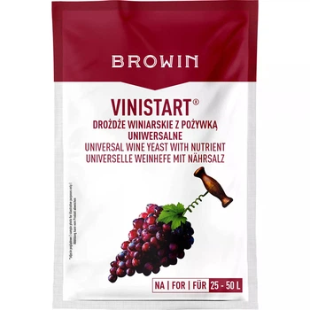 Стартовый набор для вина Vinistart, 34 г дрожжей и питательных веществ для 25–50 л фруктовых вин