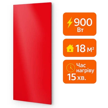 Электрический инфракрасный металлокерамический обогреватель UDEN-S 900 Вт / экономичный настенный обогреватель для квартиры, дома, офиса Красный