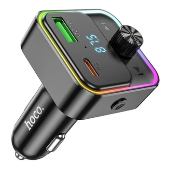 FM-трансмітер Hoco E81 Fantasy PD30W+QC3.0 18W Total 30W Чорний