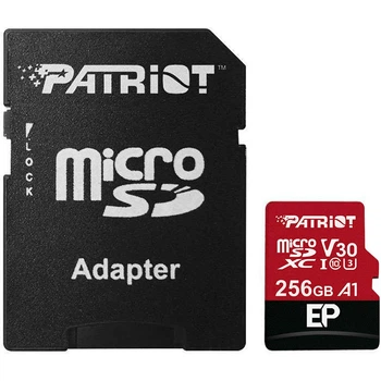 Карта памяти Patriot LX microSDXC 256GB UHS-I U3 V30 A1 EP + SD adapter (PEF256GEP31MCX) [113855]