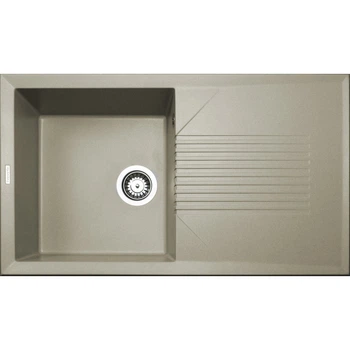 Кухонная мойка из искусственного камня/кварцевая 850х500х240мм, прямоугольная NOVAK Adamant Сахара Бежевый (33900850500)