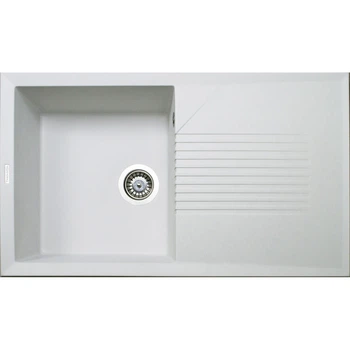 Кухонная мойка из искусственного камня/кварцевая 850х500х240мм, прямоугольная NOVAK Adamant Белый (33860850500)