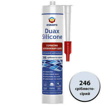 Герметик Duax Silicone №246 (сріблясто-сірий) 300 ml