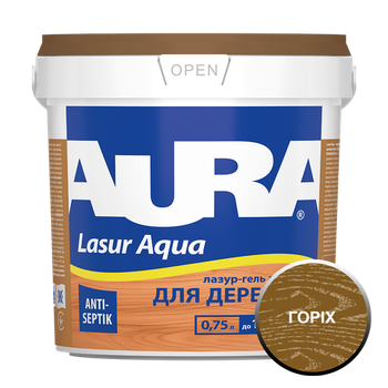 Лазур AURA Lasur Aqua акрилова горіх 0,75л