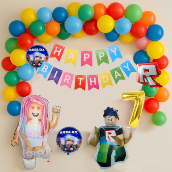Фотозона Із Кульок Роблокс Roblox Вечірка HAPPY BIRTHDAY (53 кульки)