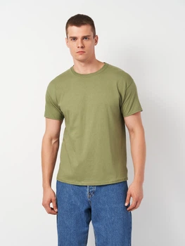 Футболка бавовняна чоловіча Fruit of the Loom Original 061082059 XL Оливкова (5000000088836)