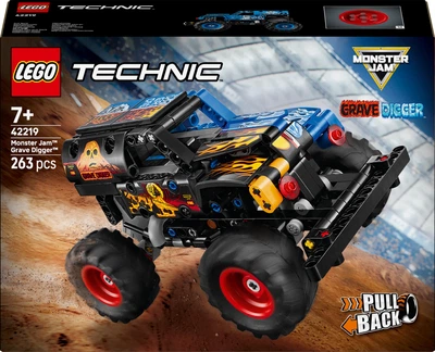Zestaw klocków LEGO Technic Monster Jam Grave Digger Ogień i lód 263 elementy (42219)