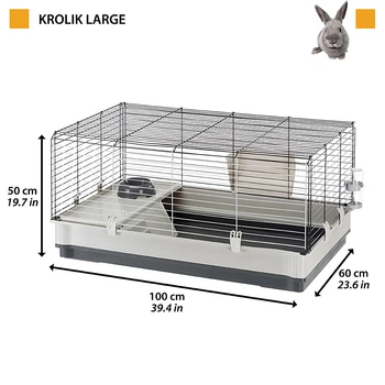 Клітка для кроликів та гризунів Ferplast Krolik Large 100х60х50 см. Сіра (57070517)