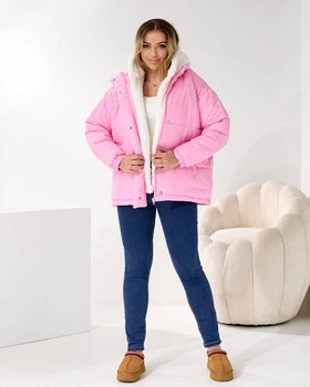 Жіноча зимова куртка Uaclothes 54/60 Рожевий (like36057-1647913101)