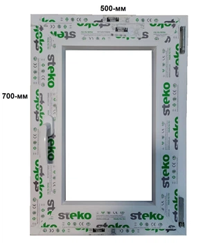 Окно Steko 500 х 700 мм 3-стекла +аргон,правое