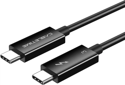 Кабель CableTime Thunderbolt 3, Type-C - Type-C, 40Gbps, 100W, 20V/5A, 5K/60HZ, 0.5 м (CT31E) (CA915392)