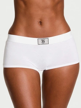 Трусики шорти жіночі бавовняні Victoria's Secret 27204549 2XL Білі (42112955166987)