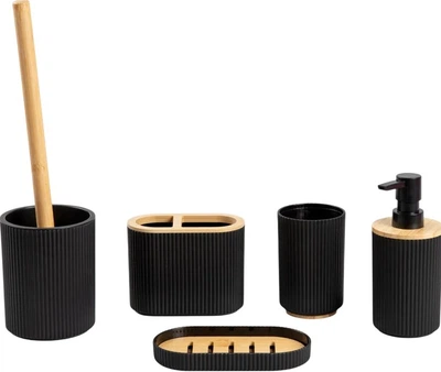 Zestaw akcesoriów łazienkowych Homla Essentials Loreto Czarny (238709)