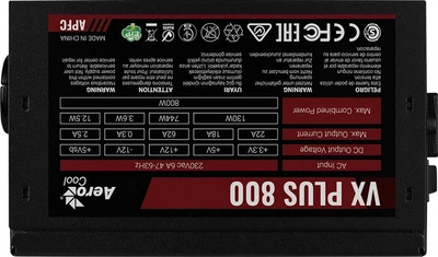 Блок питания AeroCool VX Plus Stealth 800 (ACPN-VS80AEY.12) 320405