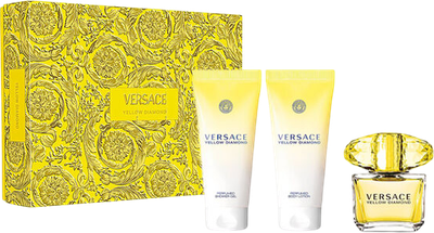 Zestaw damski Versace Yellow Diamond Woda toaletowa 50 ml + Balsam do ciała 50 ml + Żel pod prysznic 50 ml (8011003899821)