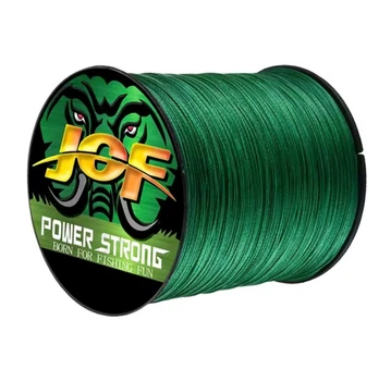 Плетений шнур для риболовлі JOF Power Strong 300 м ×4 #0.6 0.12 мм,12 lb 5.4 кг Green