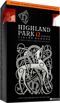 Виски Highland Park 12 YO 0.7 л 40% + 2 бокала (5010314305345)