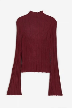 Гольф в рубчик H&M 1189846003c48 L бордовый (100002542)