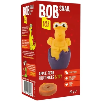 Натуральні цукерки Bob Snail яблуко-груша та іграшка 20г