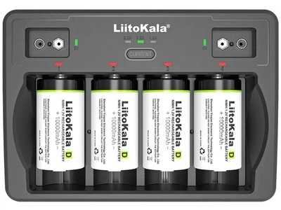Універсальний зарядний пристрій Liitokala Lii-D4 на 4 канали для акумуляторів NiMH Li-ion та крона Type-C (LIV-S_11C)