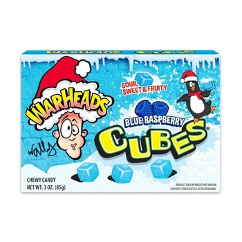 Кислі цукерки Warheads Cubes Blue Raspberry Sour 85г