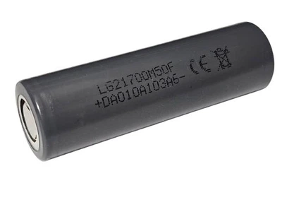 Аккумулятор без защиты LG 21700M50F 5000 mAh 21700 Li-ion 9.8 А 3.7 В плоский плюс Серый