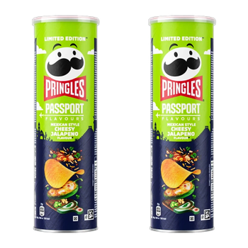 Набор Чипсы 2шт Pringles Passport Flavours Mexican Style Cheesy Jalapeno 165g
