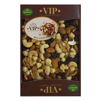 Ореховое асорти "VIP" упаковка 500 г (0,5 кг) тм Amanti