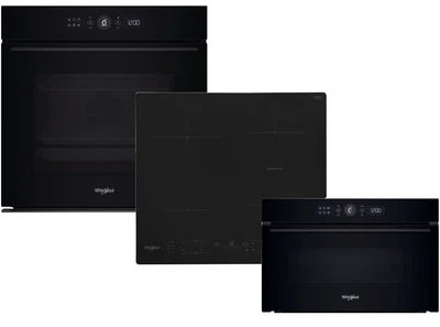 Комплект Духова шафа електрична Whirlpool WOI5S8CM1SBA + Варильна поверхня індукційна Whirlpool WB B8360 NE + Вбудована мікрохвильова піч Whirlpool WMD54MB