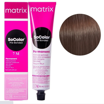 Крем-краска Matrix SoColor Pre-Bonded Cream Permanent №7M Блондин мокко 90 мл (26514WB)