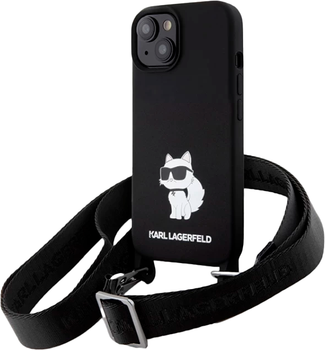 Etui Karl Lagerfeld Crossbody Choupette do Apple iPhone 15/14/13 Black (KLHCP15SSCBSCNK)