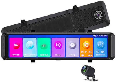 Дзеркало відеореєстратор DVR C109 10.26" 2k (2 камери) Wi-Fi Bluetooth AUX Android Auto CarPlay HDSYR_6099