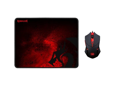 Комплект (миша + коврик) REDRAGON M601WL-BA Black-Red (78227)