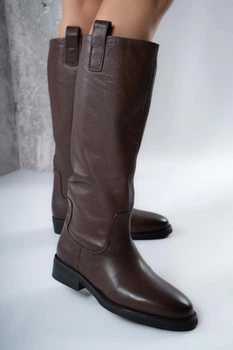 Сапоги женские Where Uwear Натуральная кожа коричневые 346808_38 (25 см)