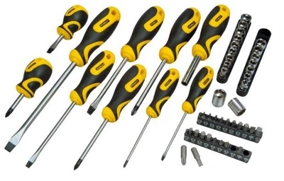 Викрутки Stanley набір 48шт, 20 біт, SL,PH,Torx,H, 18 торцевих головок, сумка (00126058)