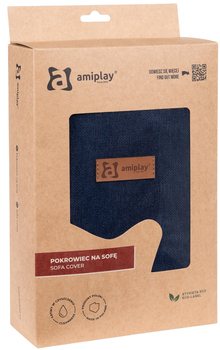 Чохол Amiplay для лежанки Moni розмір L Темно-синій (5907563304697)
