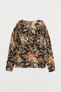 Блузка с широкими рукавами для женщины H&M 0817150-004 S Комбинированный