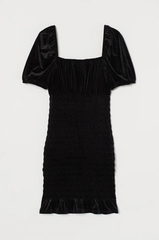 Сукня велюрове для жінки H&M Divided 0934246-003 XS чорний