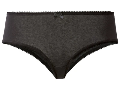 Трусики-хипстеры хлопковые с круживом для женщины Esmara LYCRA® 381767 S Черный