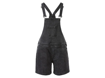 Полукомбинезон джинсовый с шлейками для женщины Esmara LYCRA® 381405 36(S) Черный