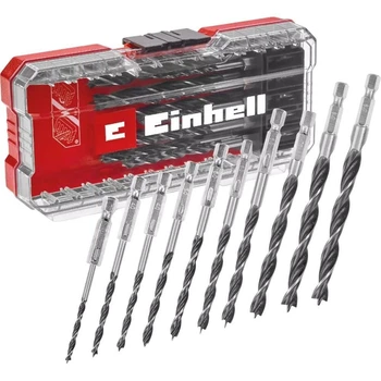 Набір свердел по дереву Einhell, 10шт, 3-8мм, кейс (108733)