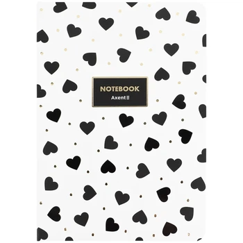 Книга записная Axent Black&White A5, 80 листов, клетка 8700-26-A