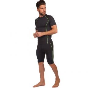 Комплект компрессионный мужской для спортзала LD-1102-LD-1501 размер: 3XL (52-54) Цвет: Черный-салатовый