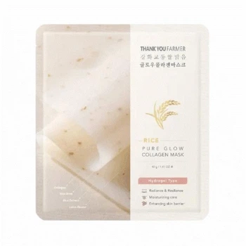 Гелева маска з екстрактом рису THANK YOU FARMER Rice Pure Glow Collagen Mask, 40 g
