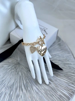 Браслет GUESS сердце с подвеской